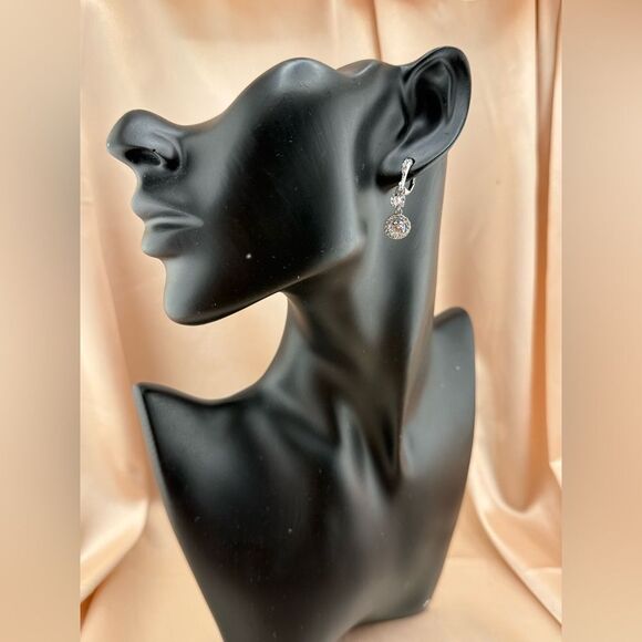 GIVENCHY Cubic Zirconia Drop Earrings – Timeless Elegance - Picture 4 of 6